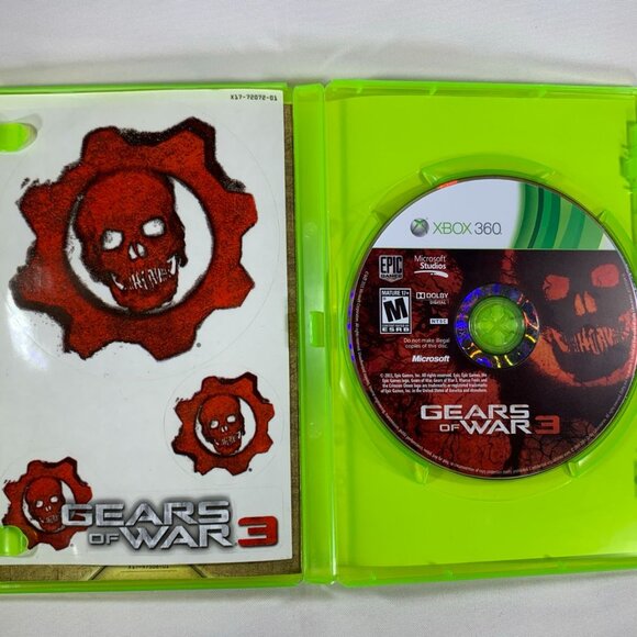 Gears of War 3 Microsoft Xbox 360 Video Game 2011 Complete with Manual Tested - Picture 2 of 6